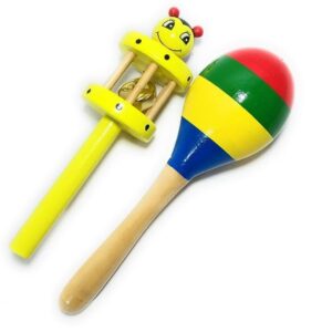 Channnapatna Wooden Rattle – Handcrafted Toy for Babies & Toddlers (Set of 2)