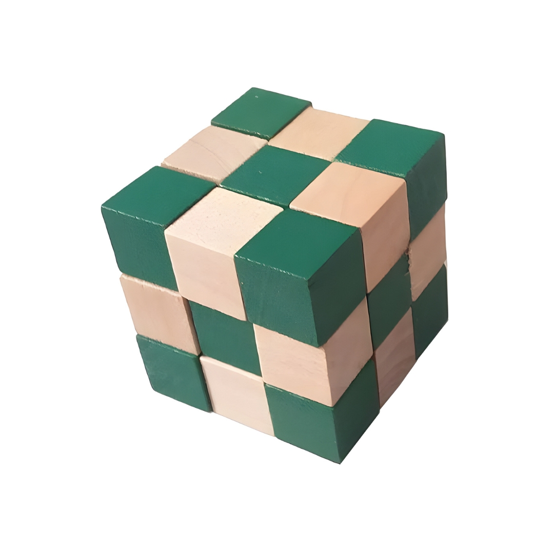Wooden Rubik Cube – Handcrafted Brain-Teaser Toy for Kids and All Age - Image 2