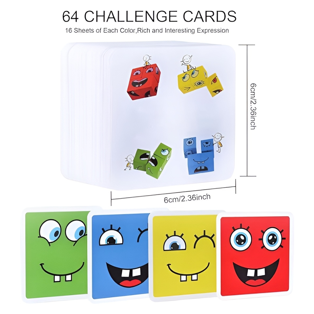 Wooden Face Changing Cube Game – Fun & Interactive Wooden Toy for Kids - Image 10