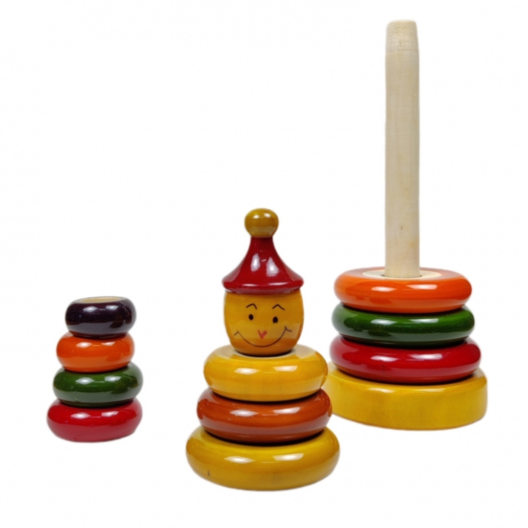 Channapatna Wooden Stacking Big – Traditional Handmade Educational Toy For Kids - Image 2