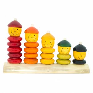 Channnapatna Wooden Pope Set – Traditional Handmade Toy for Kids & Decor
