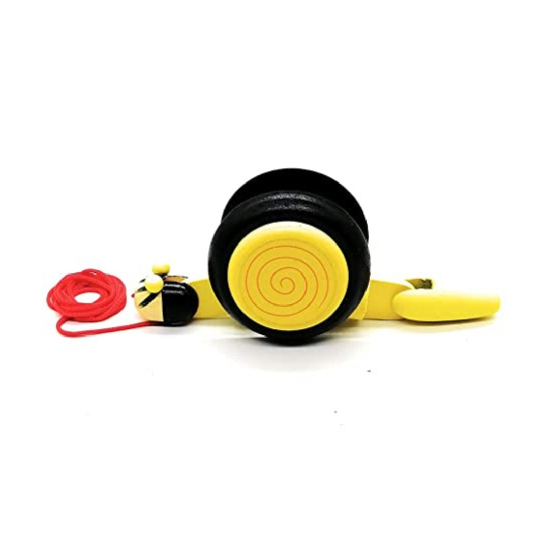 Wooden Pull-Along Snail – Handcrafted Toy for Toddlers & Kids - Image 4