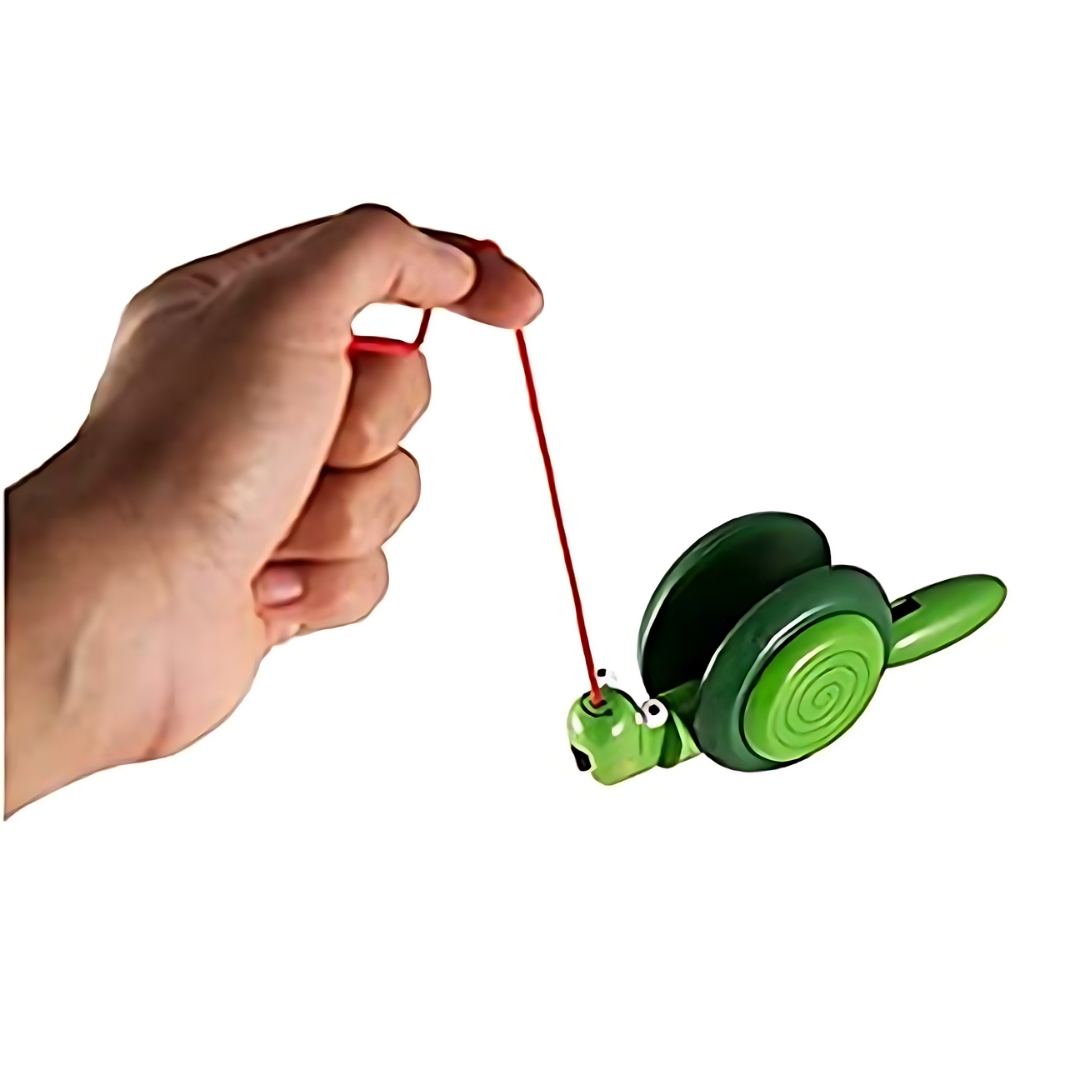 Wooden Pull-Along Snail – Handcrafted Toy for Toddlers & Kids - Image 3