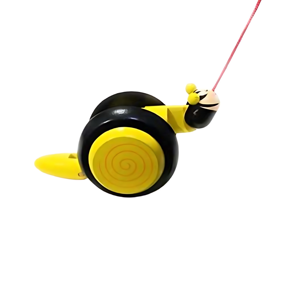 Wooden Pull-Along Snail – Handcrafted Toy for Toddlers & Kids - Image 2