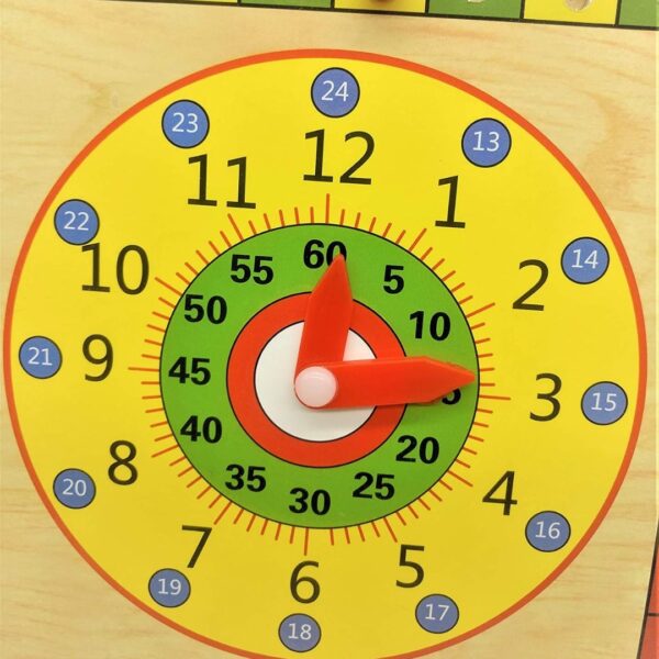channapatna-toys-clock-5.jpg Wooden Seasonal Clock – Handcrafted Educational & Decorative Toy