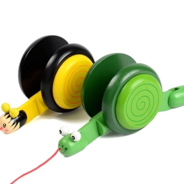 channapatna-toys-snail-2.jpg Wooden Pull-Along Snail – Handcrafted Toy for Toddlers & Kids
