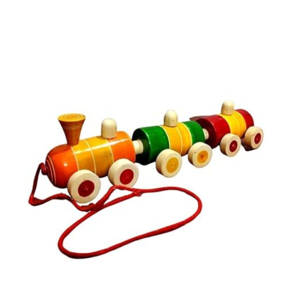 channapatna-toys-train-1.jpg Channapatna Wooden 3-Bogie Train – Handcrafted Wooden Toy for Kids